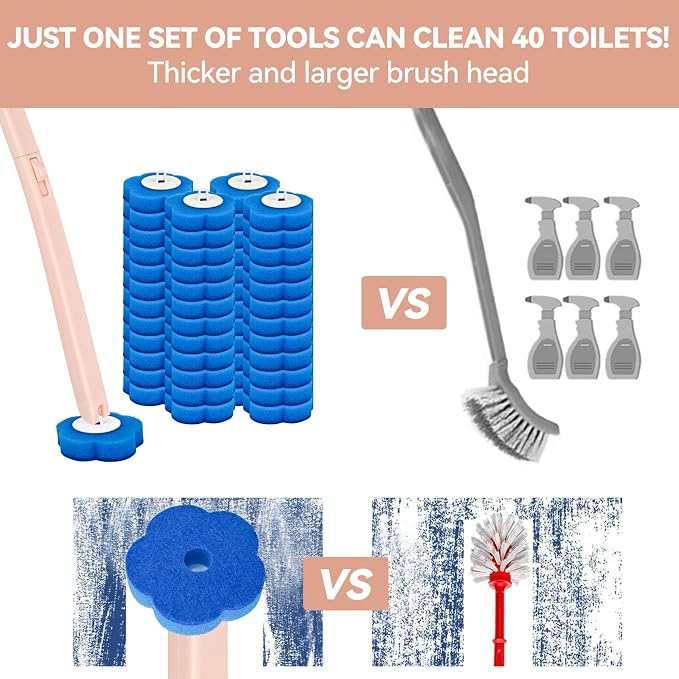 Disposable Toilet Brush Toilet Bowl Cleaner, Toilet Cleaning Supplies, Toilet - Image 6