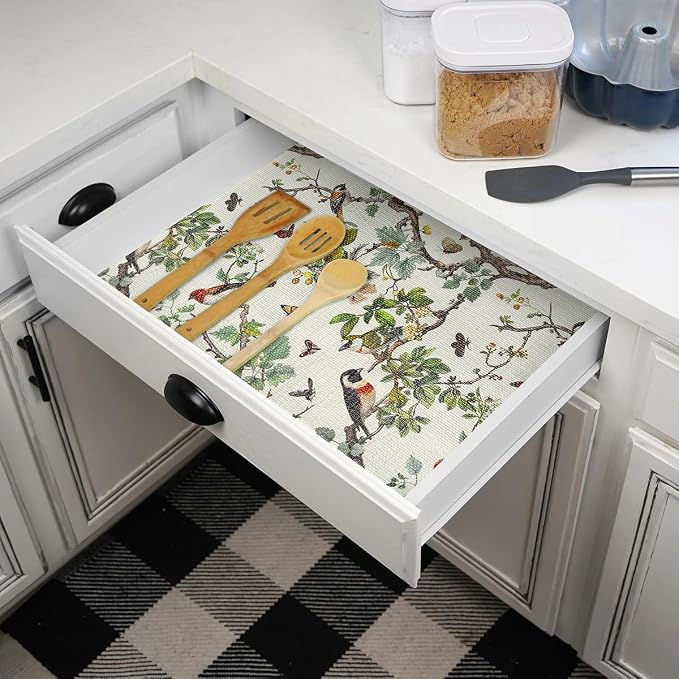 Shelf Liner for Kitchen Cabinets Non-Adhesive, Cabinet Liner for Shelves Non - Image 3