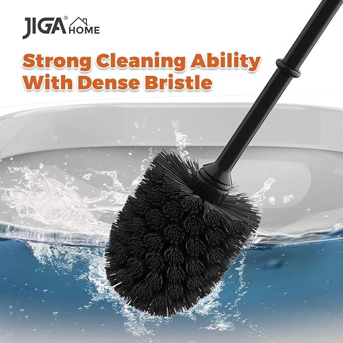 JIGA 3 Pack Toilet Brush and Holder Set, Toilet Bowl Brush - Image 3