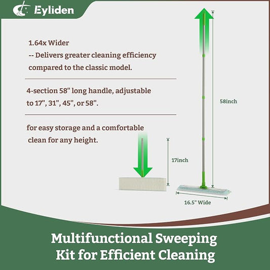 Eyliden Large Sweeper Mop, 16.5" Wide - Image 2