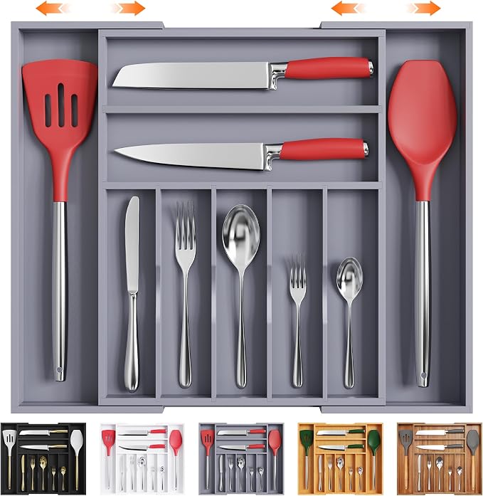 Kitchen Silverware Drawer Organizer and Storage Cabinet Utensil Rack Bathroom by Bellsal