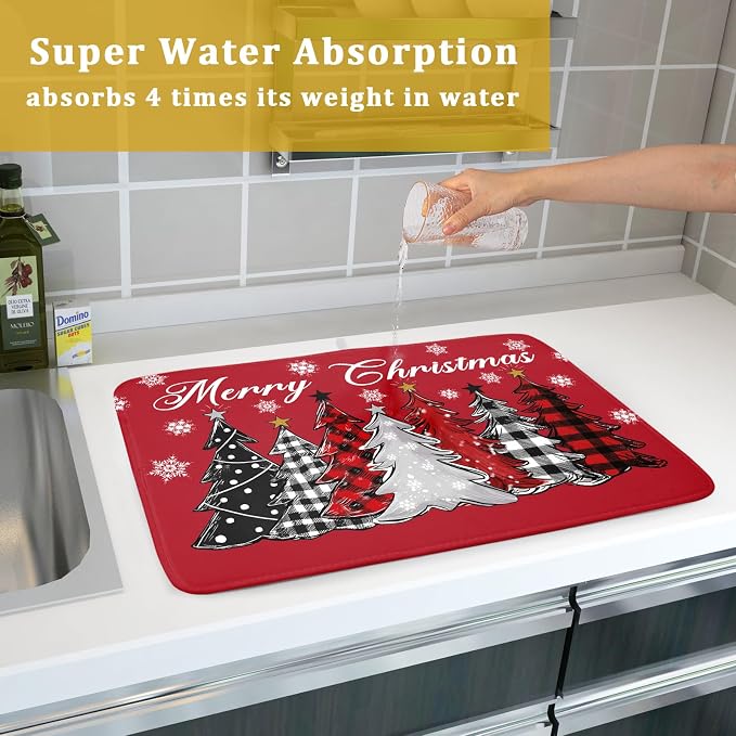 Merry Christmas Dish Drying Mats - Image 7