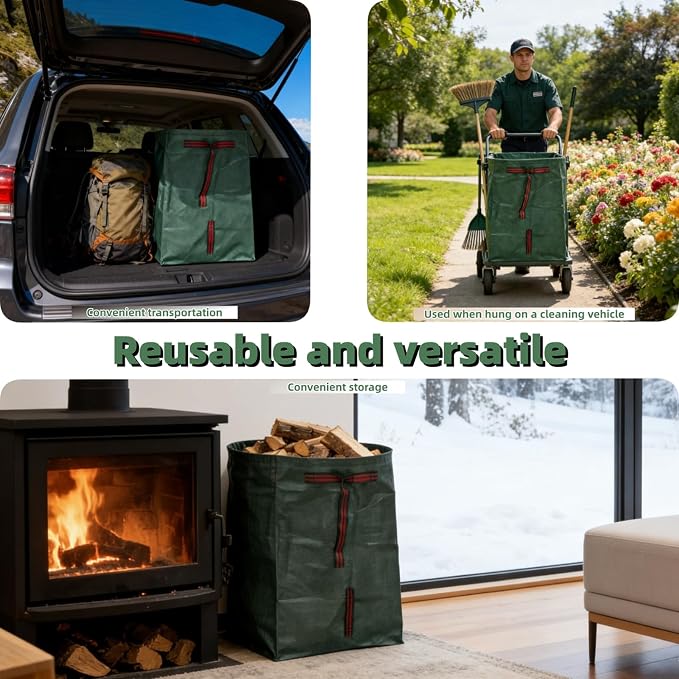 2-Pack 72-Gallon Reusable Yard Waste Bags - Image 8