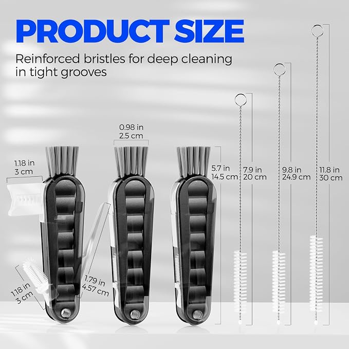 6 Pack Holikme 4 in 1 Cup Lid Cleaning Brush Set - Image 7