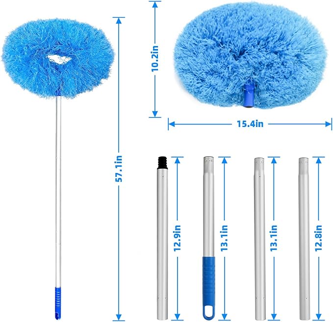 Ceiling Fan Duster Retractable Ceiling Cleaner Reusable Microfiber Ceiling Fan - Image 5