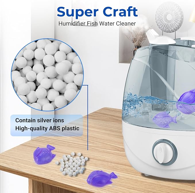 Funmit 6 Pack Universal Humidifier Cleaner Fish Compatible - Image 2