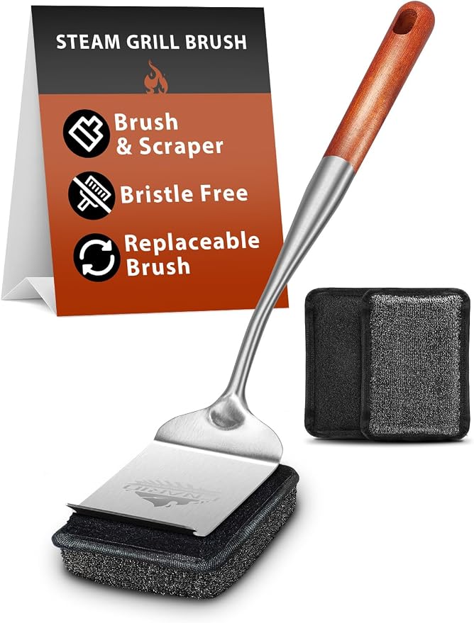 Grill Brush Bristle Free for Outdoor Grill, Grill Brush Bristle Free by CNARIO