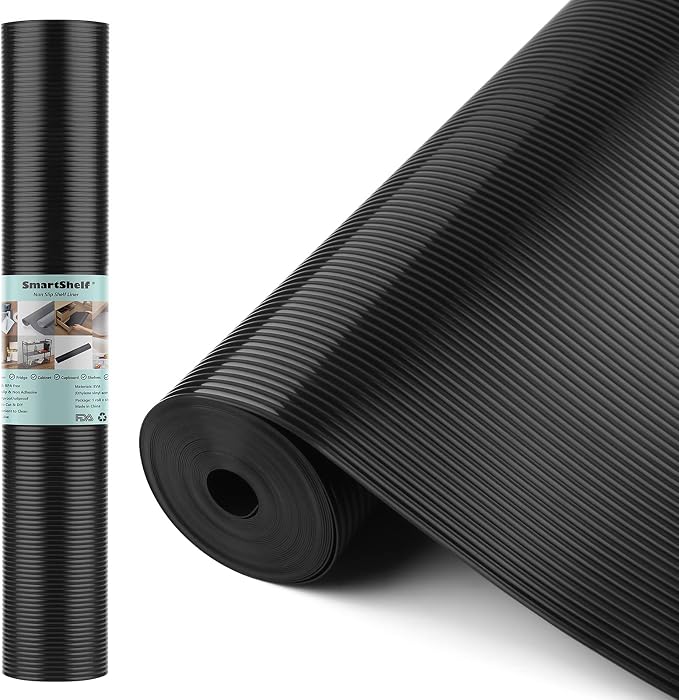 Black Shelf Liners for Kitchen Cabinets Non-Adhesive, Drawer Mat Liner for - Image 8
