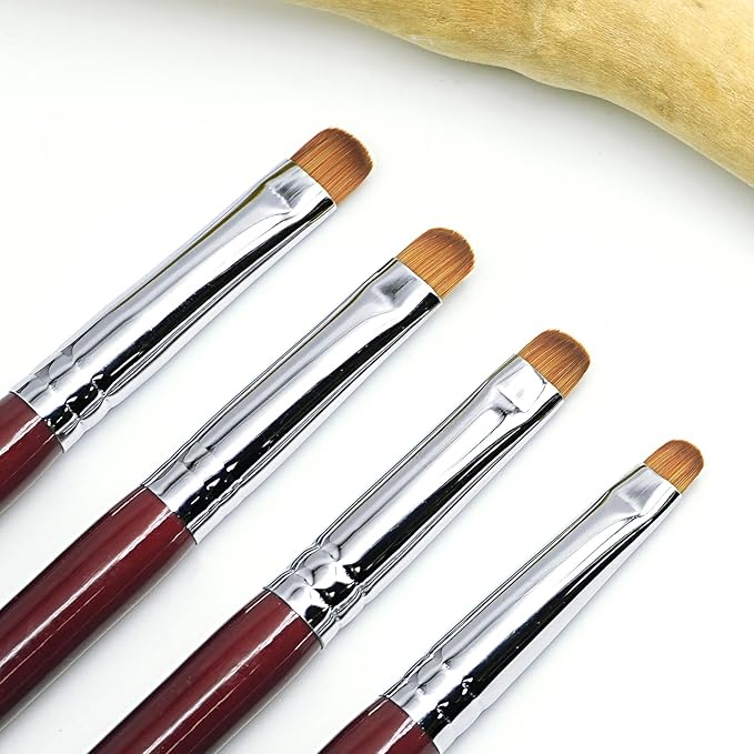 4Pcs Professional Acrylic French Manicure Clean-Up Brushes & Dotting Pens by Aridito