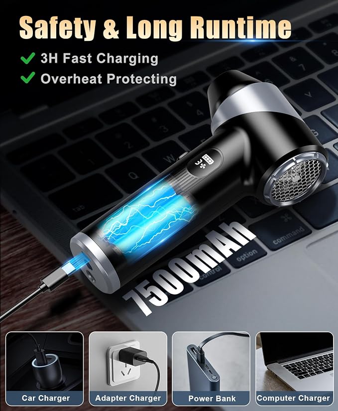 Compressed Air Duster-310, 000RPM Cordless Air Blower - Image 5