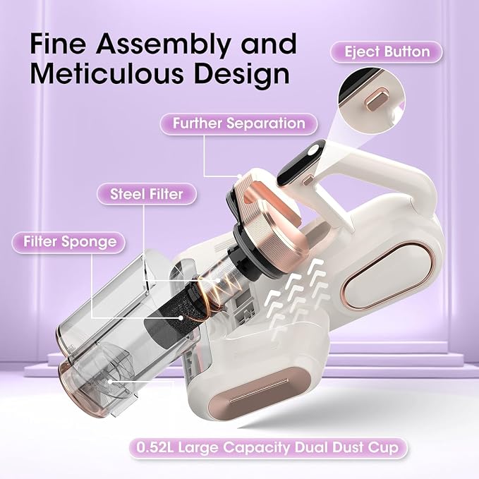 Mattress Vacuum Cleaner Cordless 16Kpa Bed Handheld Vacuum, Vacuum Cleaner - Image 6