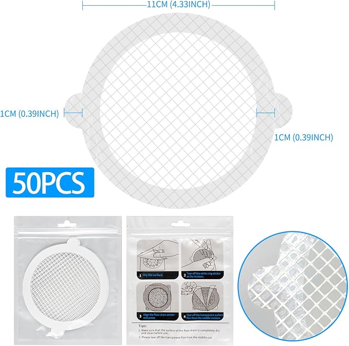 50pcs Disposable Shower Drain Hair Catcher Hair Trap - Image 2
