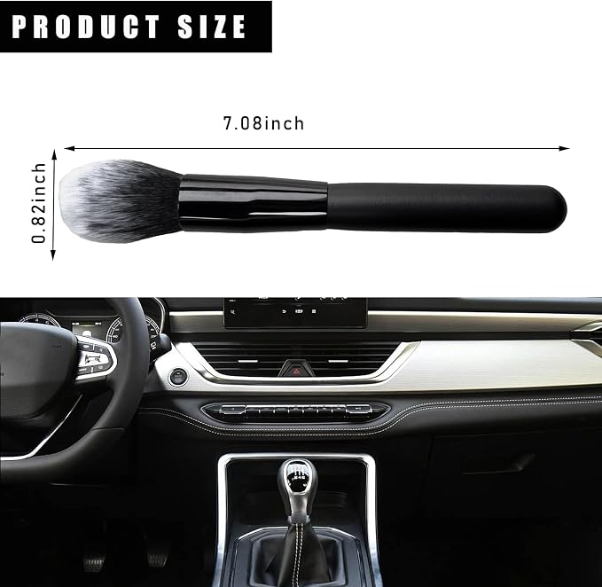 Car Interior Dust Brush, Soft Scratch Free Auto Detailing Brushes, Universal - Image 2
