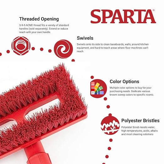 SPARTA 3638831EC05 Polyester Rectangle Scrub Brush, Floor Brush, Cleaning Brush - Image 4