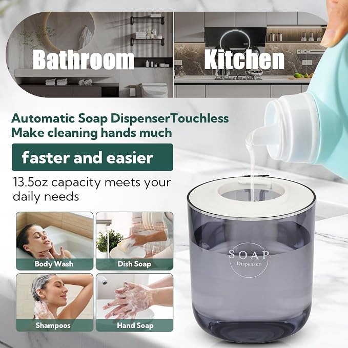 2 Pack Automatic Soap Dispenser, Touchless Automatic Foaming Soap Dispenser - Image 6