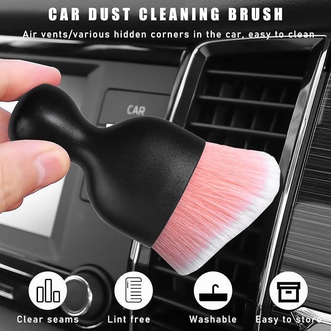 2PCS Car Interior Dust Brush, Soft Scratch Free Auto Detailing Brushes - Image 4