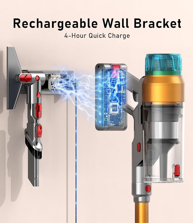 Cordless Vacuum Cleaner for Home 600W 55Kpa Upgraded Powerful Stick Vacuum Up - Image 6