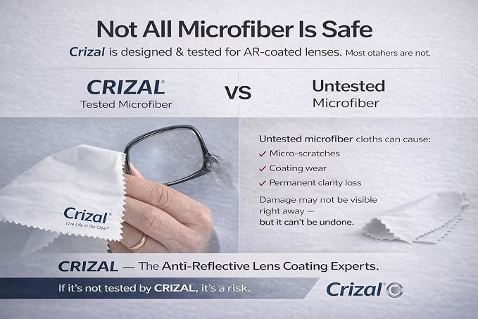 Microfiber Cleaning Cloths for Eyeglasses – Designed & Tested by CRIZAL® for - Image 6