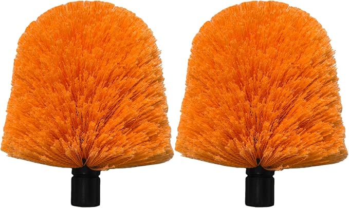 2 Pack Twist-On Cobweb Duster Head, Fits Standard 3/4 inch Threaded Poles by Tonmp