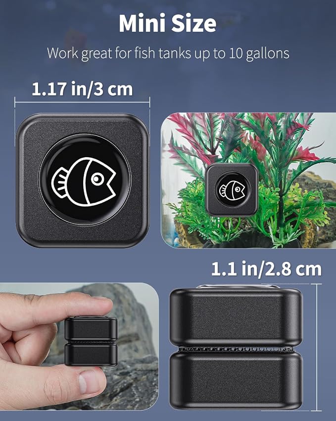 Pawfly Aquarium Magnetic Brush Fish Tank Glass Cleaner 1 Inch Mini Stain - Image 4