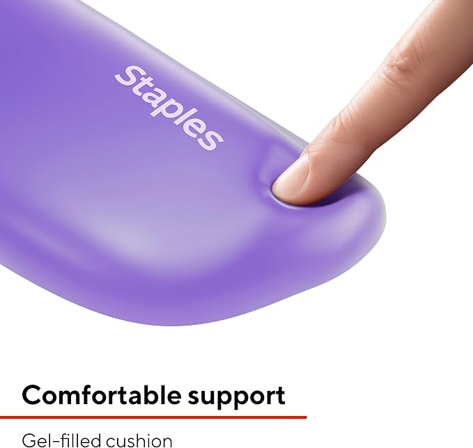 STAPLES Gel Keyboard Wrist Rest, Ergonomic Non‑Slip Wrist Support Cushion - Image 4
