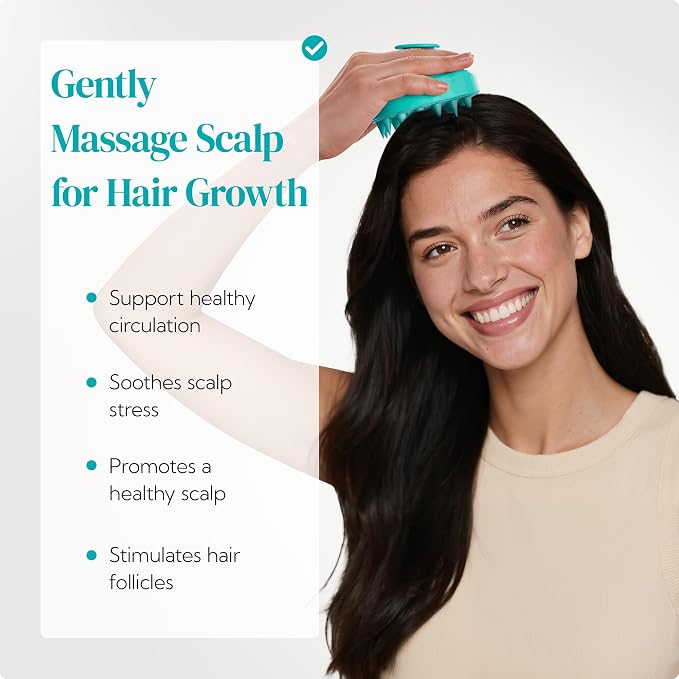 HEETA Hair Scalp Massager Shampoo Brush 2 Pack, Soft Silicone Bristles to - Image 2