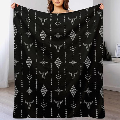 Southwest Blanket, Soft Native Tribal Vintage Abstract Ethnic Pattern Blanket Ethnic Aztec Print Throw Blanket for Couch Sofa 30"x40"
