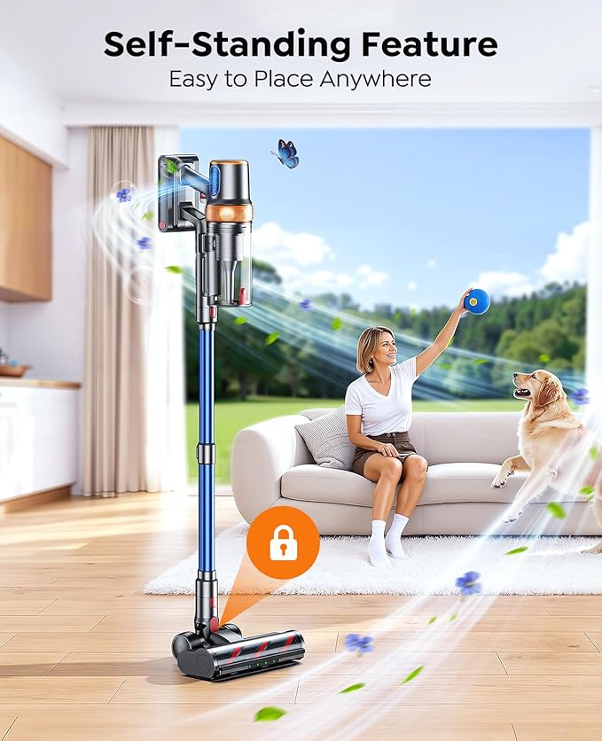 Cordless Vacuum Cleaner, 650W 55KPA 70Mins Vacuum Cleaners - Image 5