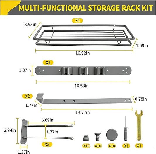 Broom Holder Door Mount, Door Mounted Broom and Mop Holder - Image 2