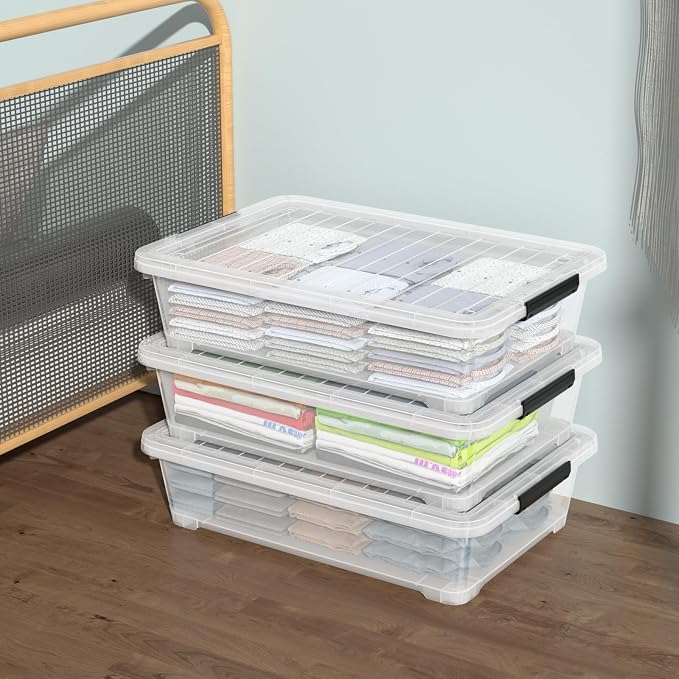 Rosebloom 40 Quart Plastic Under Bed Storage Bins - Image 4
