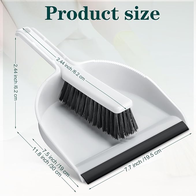 Zubebe 6 Pcs Mini Dustpan and Brush Set, Small Broom and Dustpan Set Small - Image 2