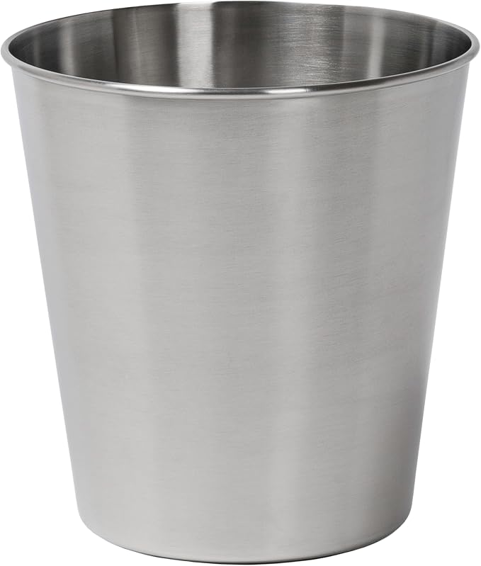 happimess HPM1113C Nolan Modern Classic Smooth Steel 2-Gallon Wastebasket by Happimess