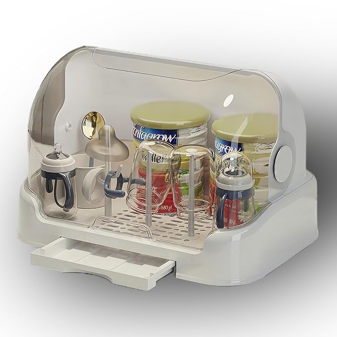 Zdolmy Baby Bottle Drying Rack Storage, Nursing Bottle Storage Box Organizer by Zdolmy