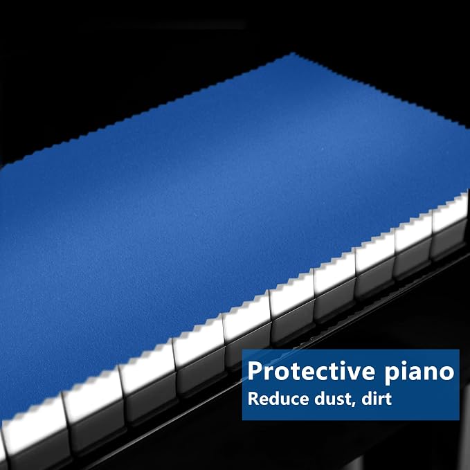 88 Keys Piano Keyboard Blue Dust Cover - Image 6