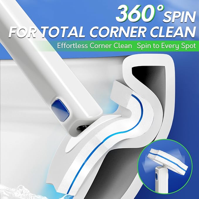 BOOMJOY Only Compatible BOOMJOY Disposable Toilet Brush, Replacement Heads - Image 4