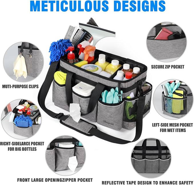 Wearable Cleaning Caddy Bag, Cleaning Caddy Supplies Organizer - Image 3