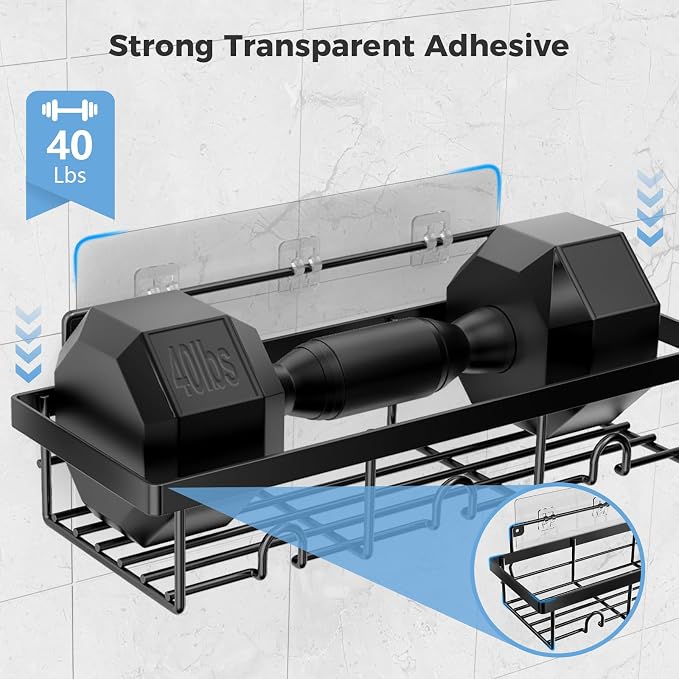 4-Pack Adhesive Shower Caddy - Image 3