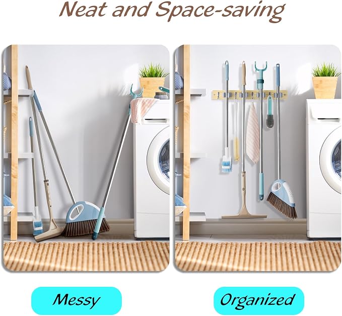 Mop and Broom Holder Wall Mount - Image 4