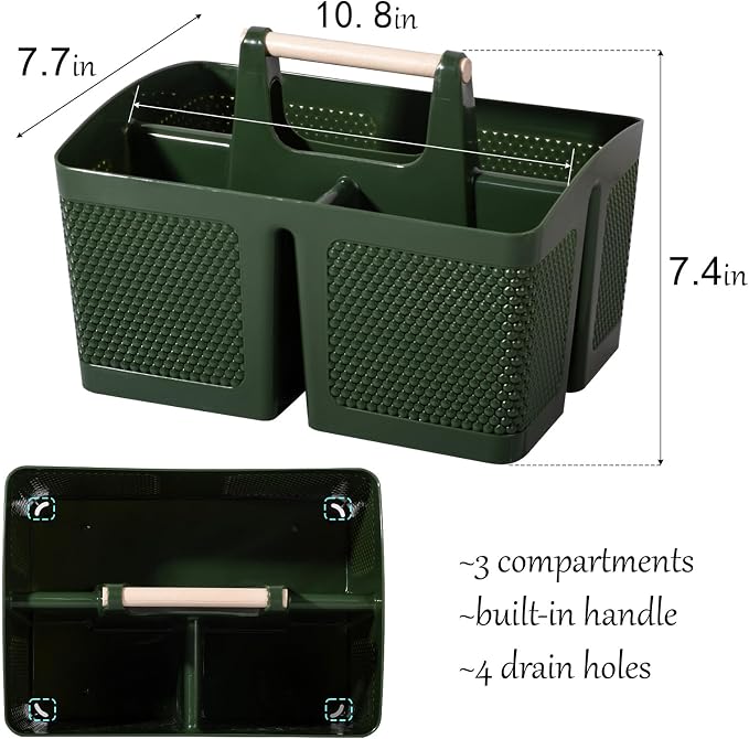 rejomiik Portable Shower Caddy Basket Plastic Cleaning Caddy Organizer Storage - Image 3