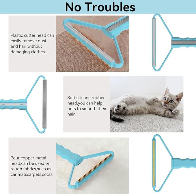 Lint Remover, Pet Hair Remover, Dog Cat Hair Remover, Carpet Rake - Image 5