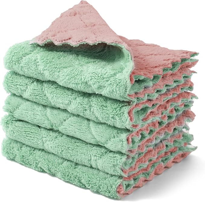 kimteny Cleaning Cloths Kitchen Towels Microfiber Washcloths Lint Free Dish by kimteny
