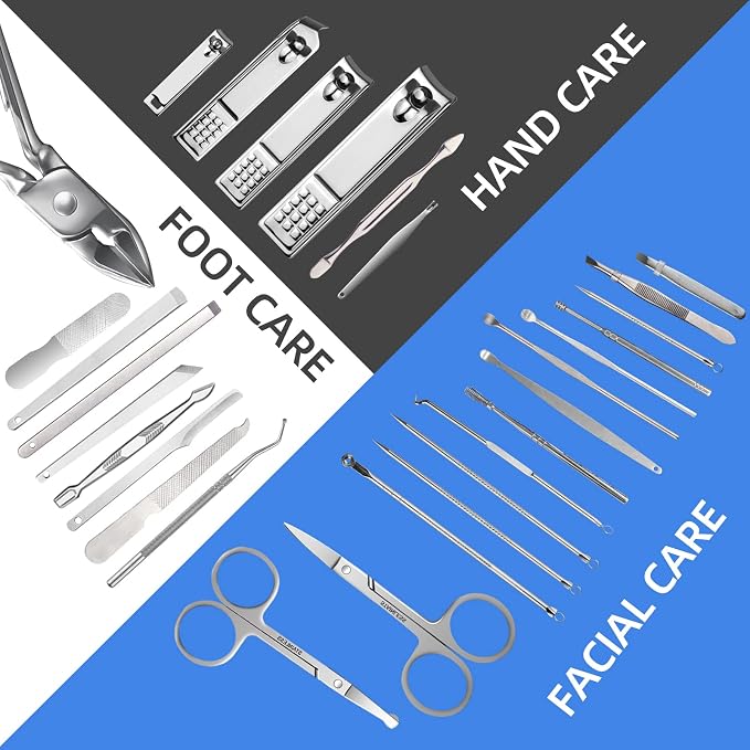 Manicure Set 30 in 1 Fingernail Clipper Set, Manicure Kit, Pedicure Kit - Image 6