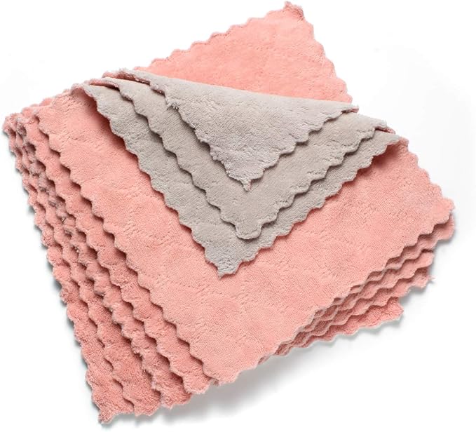 kimteny Cleaning Cloths Kitchen Towels Microfiber Washcloths Lint Free Dish - Image 8