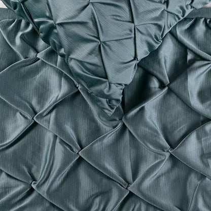 The HomeCentric Luxury Blue King 90 x 18 inch Bed Runner Without Pillow Cover, Satin Pintucks Bed Scarf, Solid Color Modern - Satin Nights