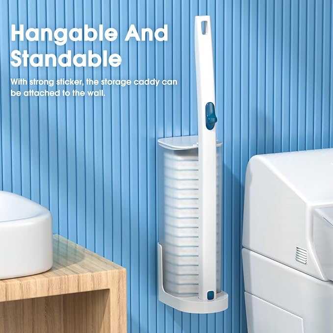 Disposable Toilet Brush with 48 PCS Refills, Disposables Toilets Cleaning - Image 6