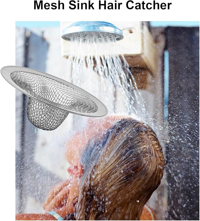 6-Pack Bathroom Mesh Sink Drain Strainer - Image 6