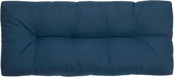 FUNHOME Outdoor Bench Cushion 45 x18 inch with Non-Slip Grips,Water Resistant Porch Swing Cushion,Bench Pillow Pads,Tufted Cushions for Patio Garden Furniture,45" Seat Cushions(Denim Blue)