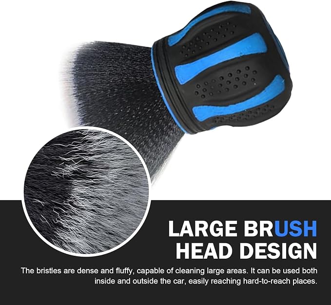 Detail Cleaning Brush with Storage Holder, Spherical Soft Bristle Dashboard Air - Image 3