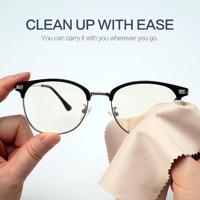 Vemiss 6 Pack Microfiber Glasses Cleaning Cloth, Wipes Lens Eyeglasses & Screens - Image 3