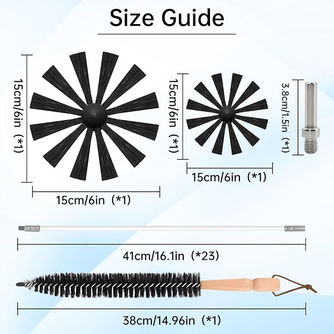 30 Feet Dryer Vent Cleaner Kit, Duct Cleaning Brush - Image 2